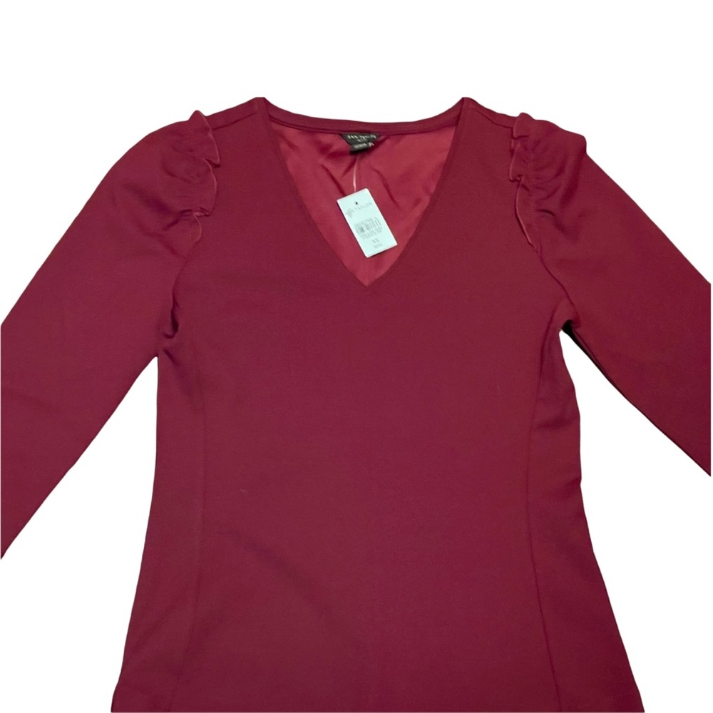 NWT - Ann Taylor Petite XS Deep Red Blouse